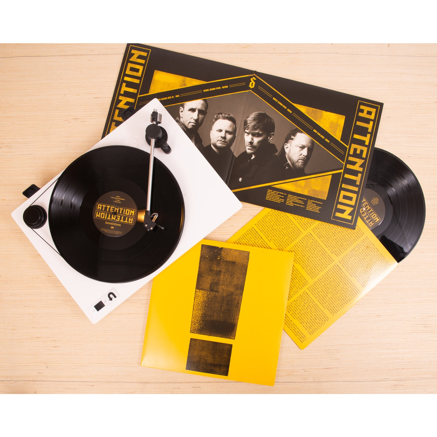 Shinedown Devil Attention Attention Album Black Tshirt Shinedown Devil Attention Attention Album Black Tshirt