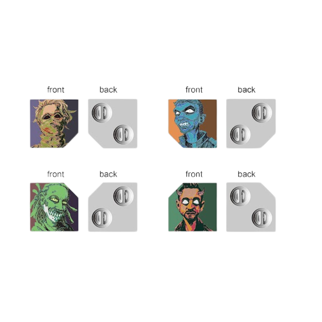 Monsters Enamel Pin Set